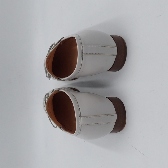 J Crew Womens Light gray leather bow academy loafers - Picture 6 of 9